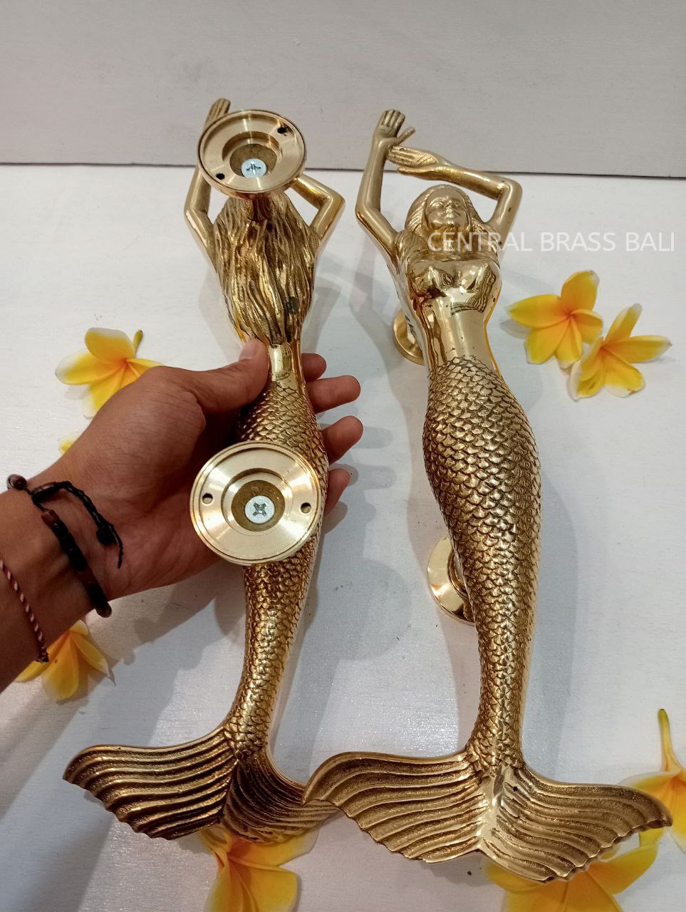 2x pcs 39 cm Mermaid Gold Color