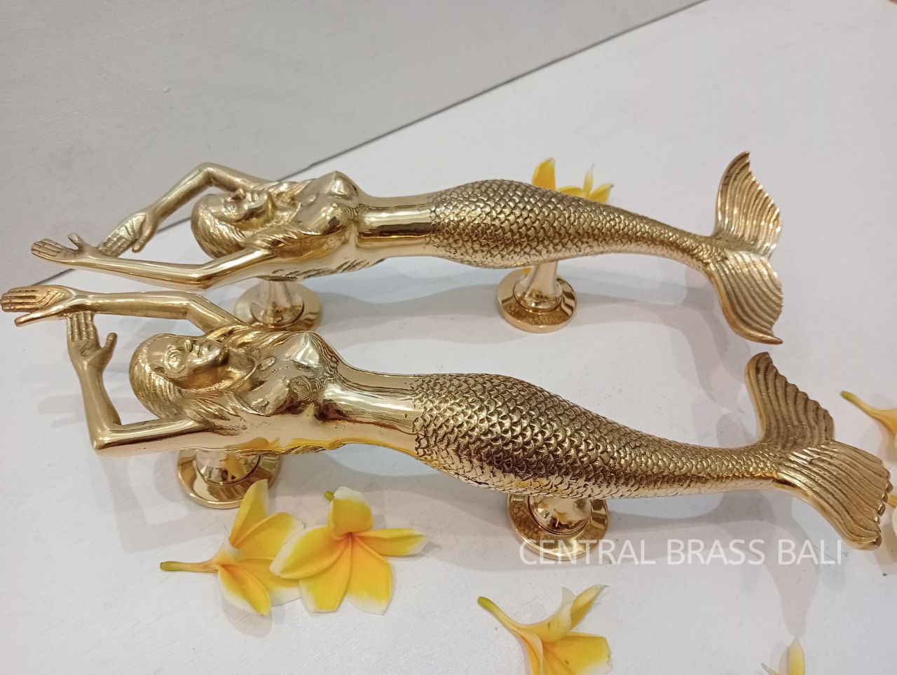 2x pcs 39 cm Mermaid Gold Color