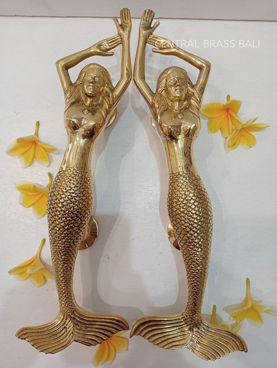 2x pcs 39 cm Mermaid Gold Color