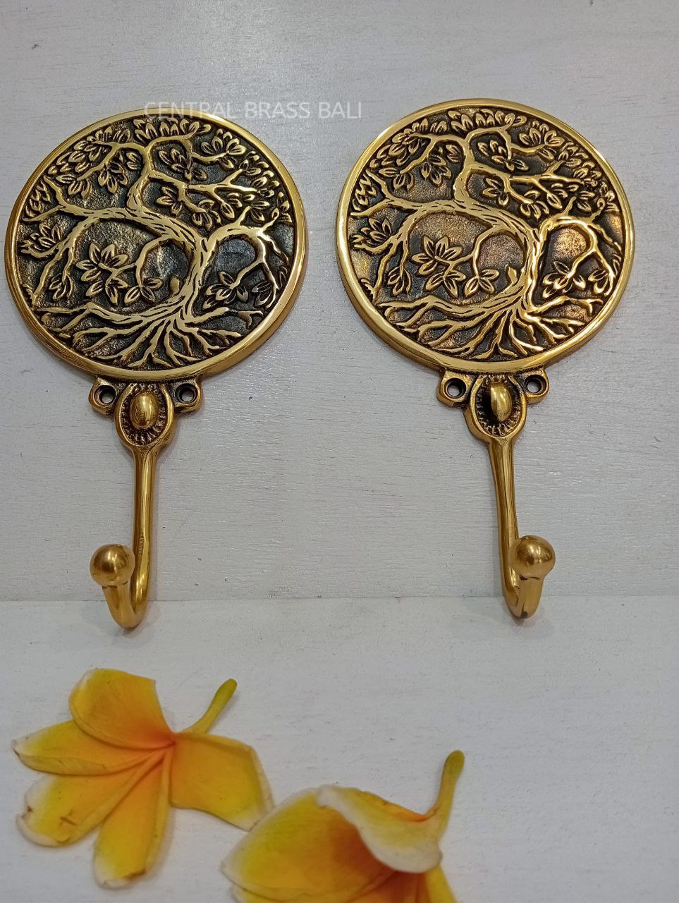 Tree of life Brass Hooks