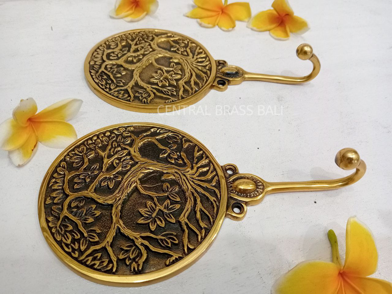 Tree of life Brass Hooks