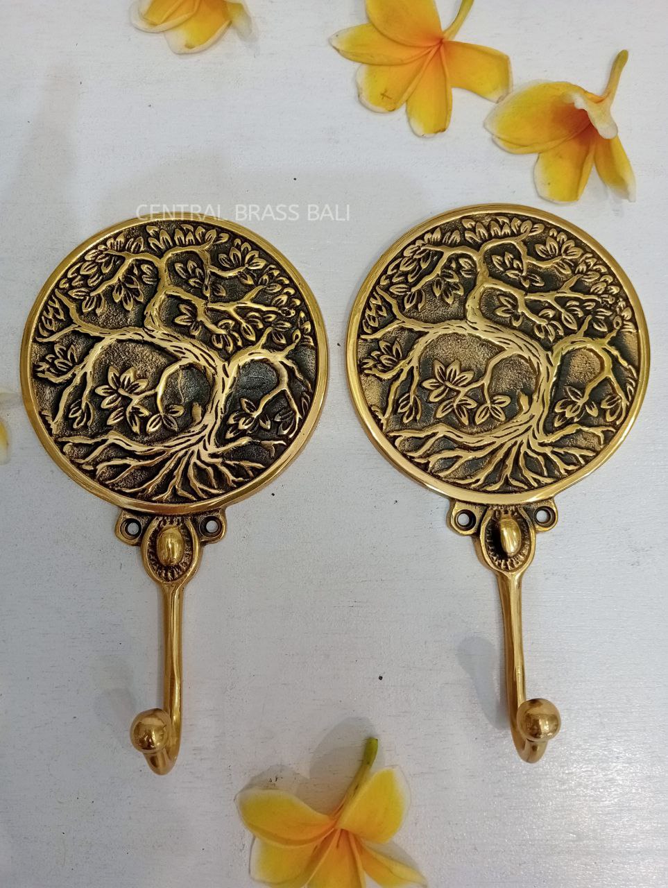 Tree of life Brass Hooks