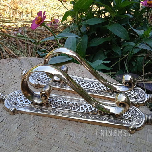 Classic door handle pair antique, French door pulls, front door handle, Door handle pull, door handle set, main entry tool door decor