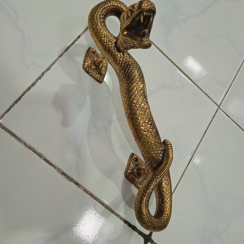 Main Entry door Handle, Snake Handles, Rattlesnake Sculpture Handle, Entrance Door Handle, Unique Snake Pulls, Striking Snake Door opener